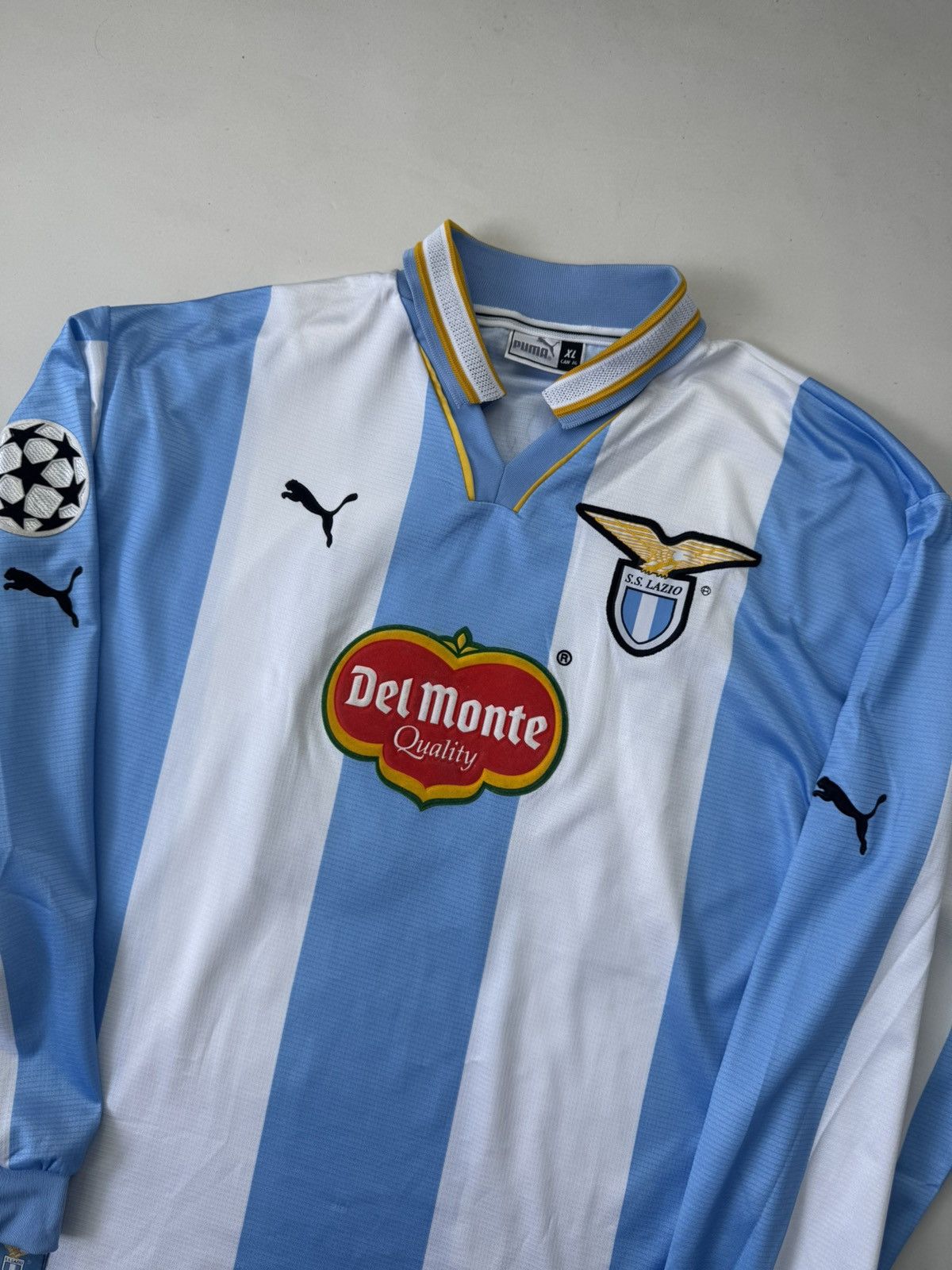 Puma Lazio 99/00 European Home Jersey Original Long Sleeve Veron Size US XL / EU 56 / 4 - 3 Thumbnail