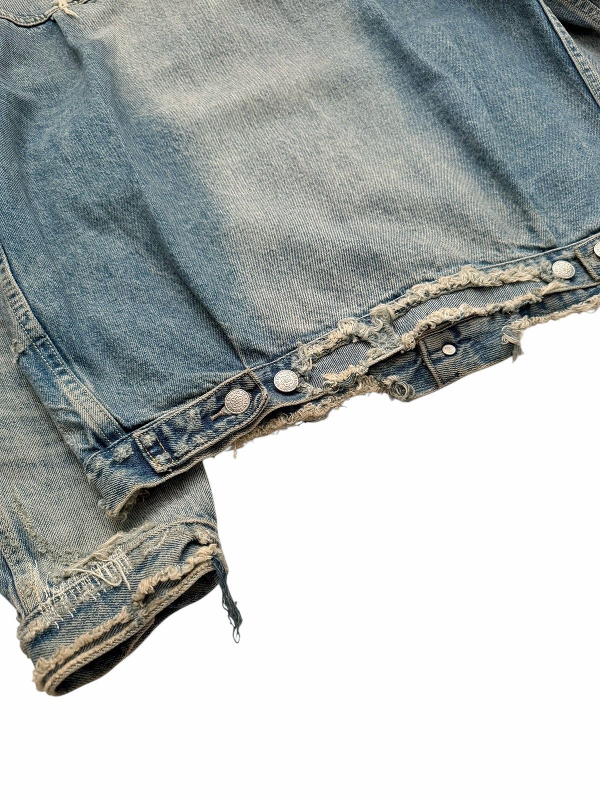 Kenzo × Levi's Kenzo Type II 2 Distressed Destroyed Denim Jacket Size US M / EU 48-50 / 2 - 12 Thumbnail