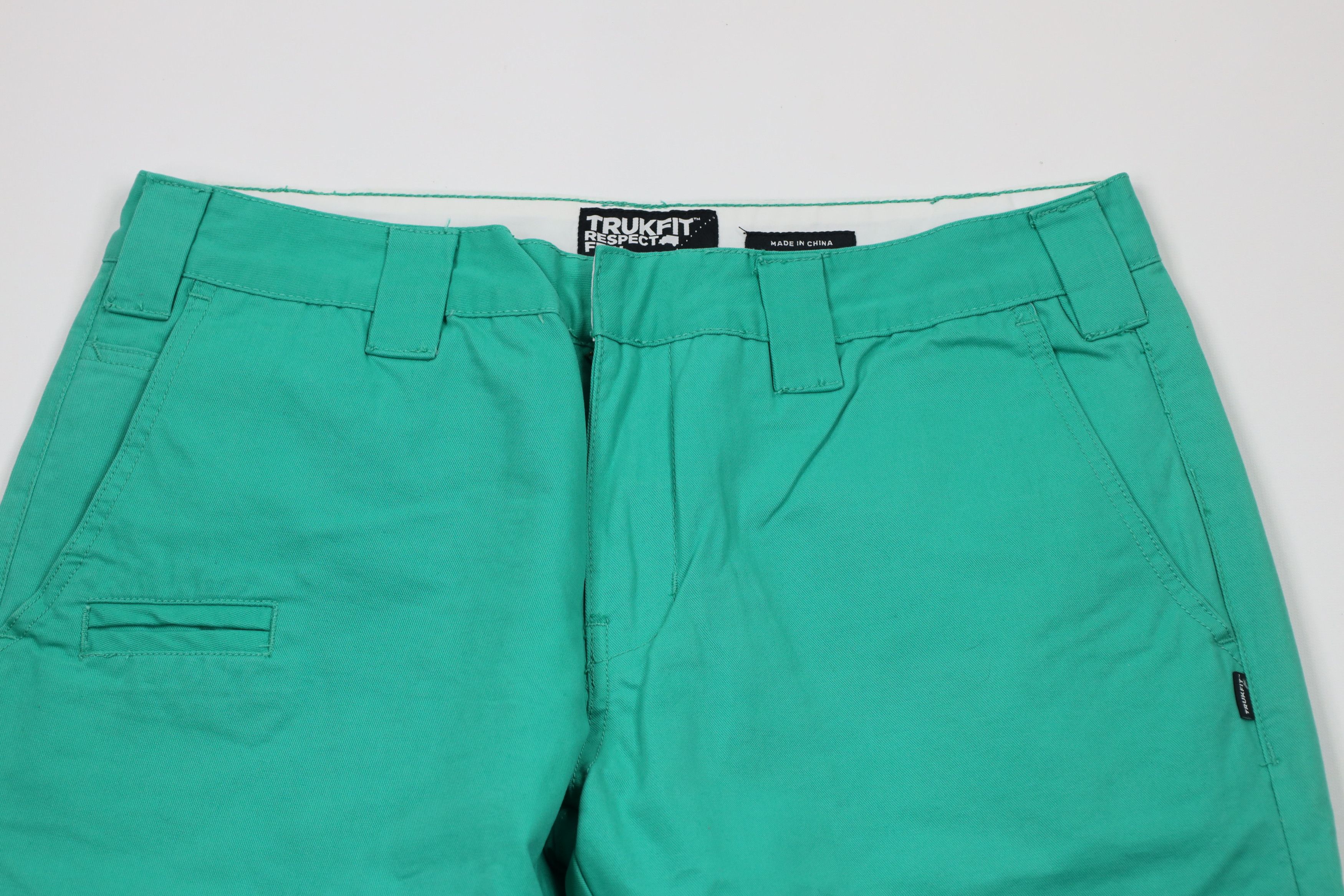 TRUKFIT × Vintage Deadstock Vintage Trukfit Skateboarding Leg Chino Pants Teal Size US 34 / EU 50 - 2 Thumbnail