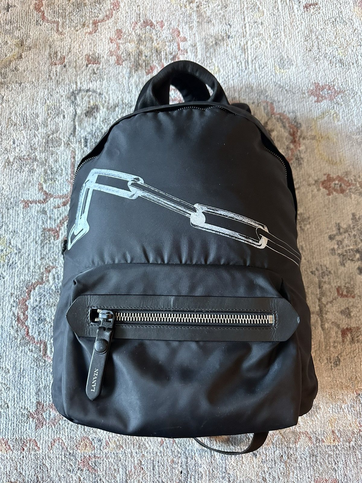 Lanvin Rare find! Lanvin backpack! Black with chain print Size ONE SIZE - 1 Thumbnail