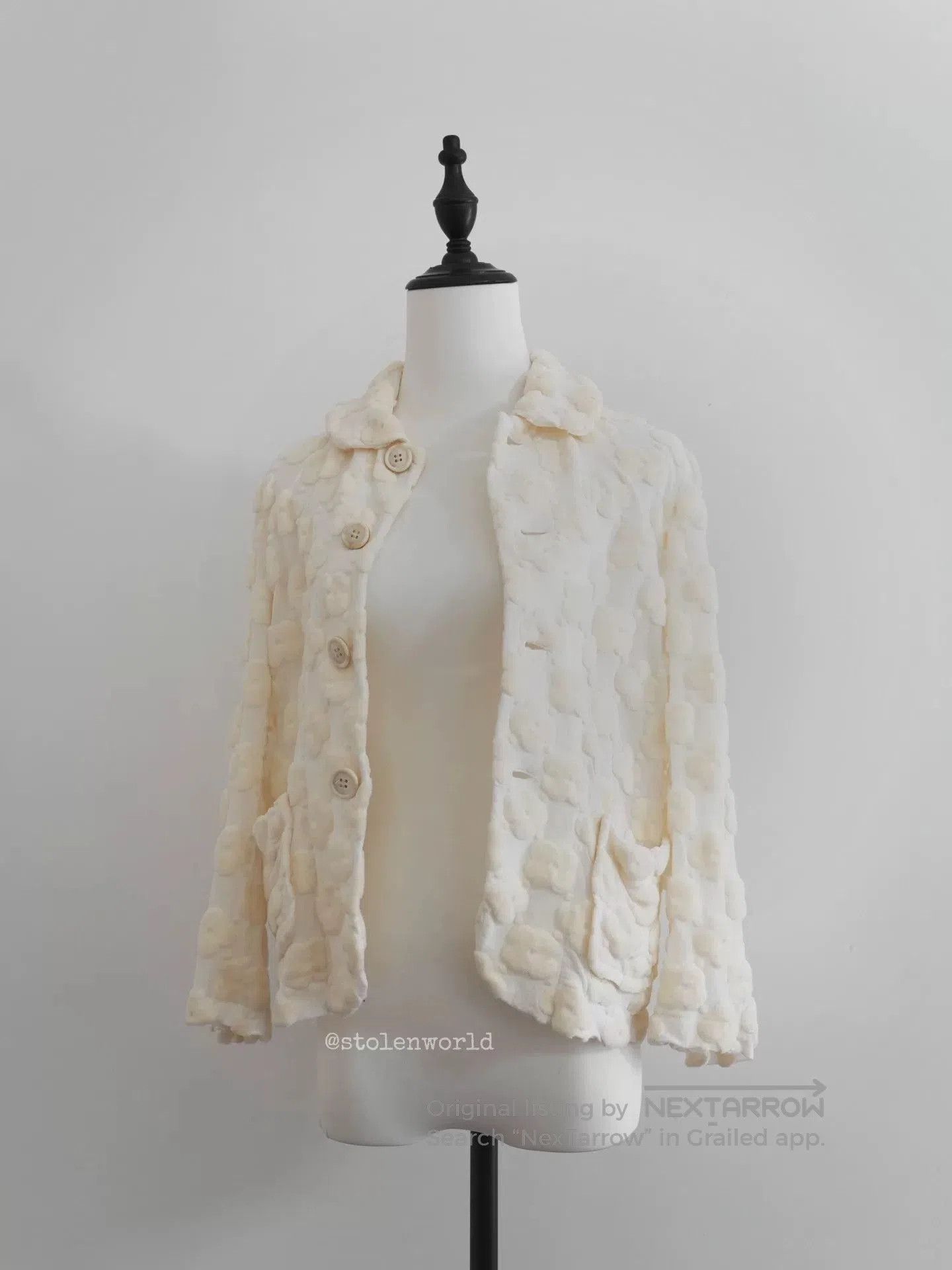 Tricot Comme des Garcons comme des garcons cream floral outerwear. Size M / US 6-8 / IT 42-44 - 6 Thumbnail