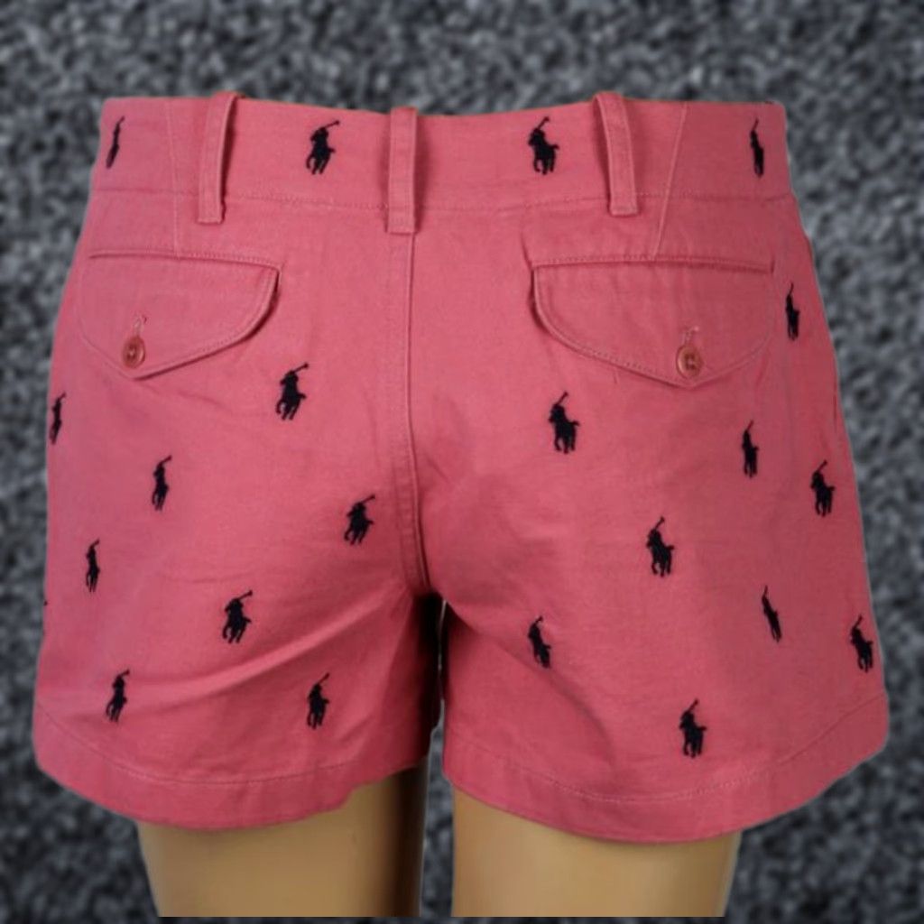 Ralph Lauren Ralph Lauren Sport Pink Shorts Navy Blue Ponies Pony Logo NWT 6 Womens Casual Shorts 100% Cotton XS-XL? Size 28" / US 6 / IT 42 - 1 Thumbnail