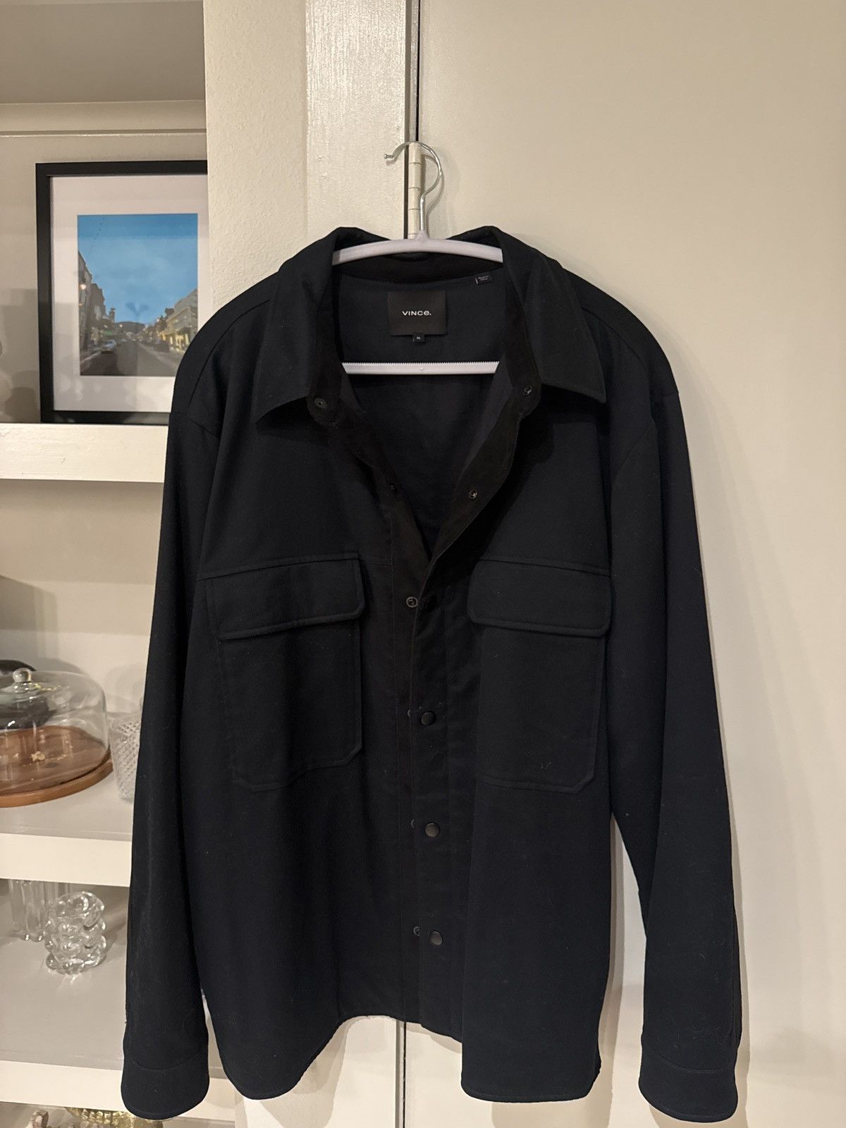 Vince Vince Black Twill Jacket Size US XL / EU 56 / 4 - 1 Thumbnail