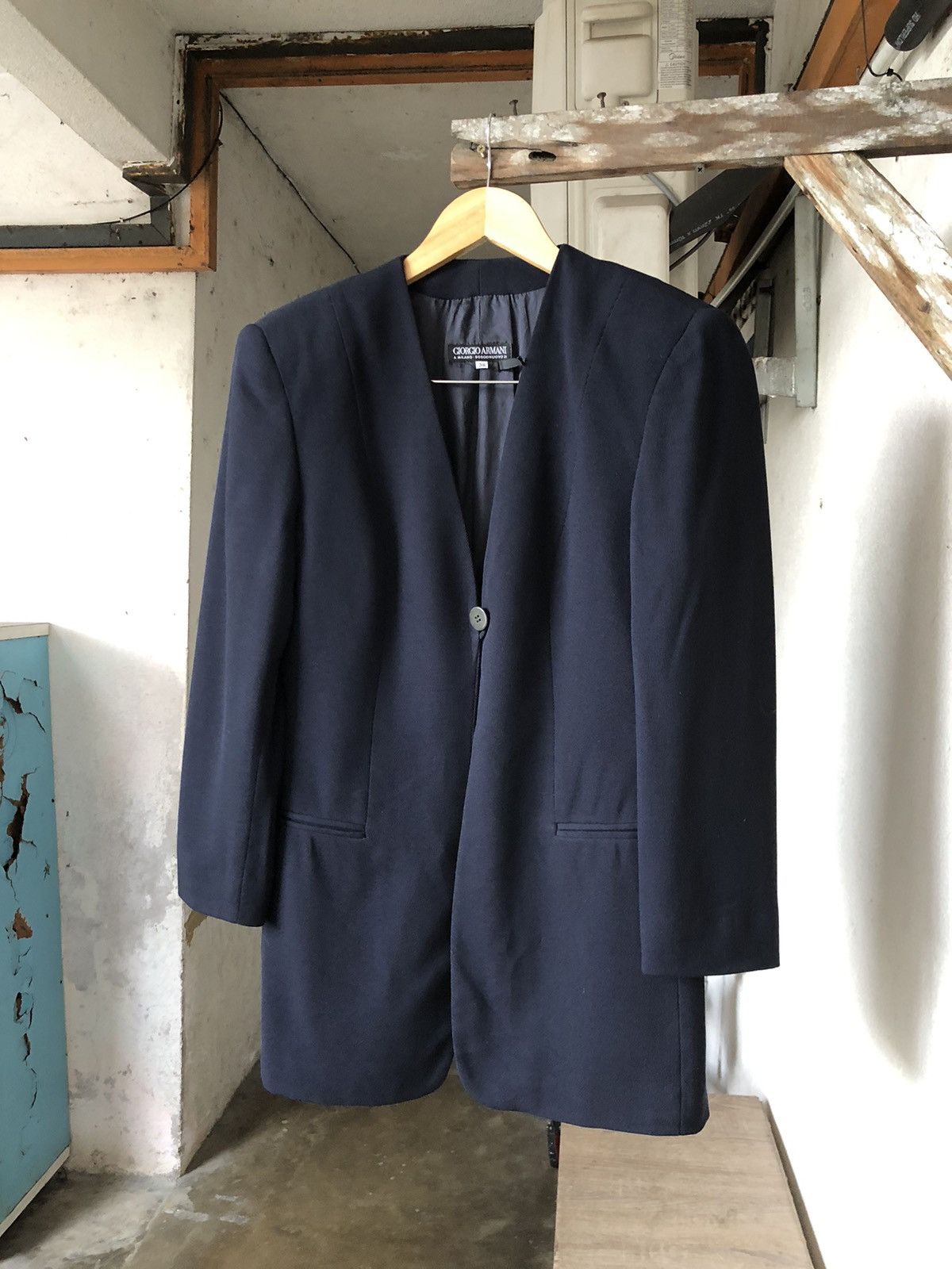 Giorgio Armani Giorgio Armani Single Breasted Blazer Jacket Blue Size XS / US 0-2 / IT 36-38 - 1 Thumbnail