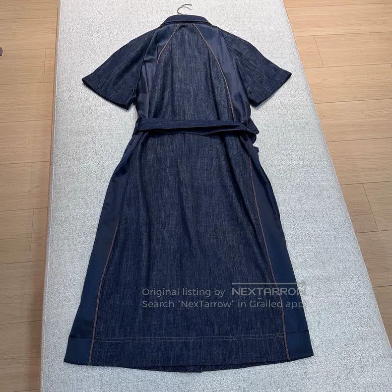 Brunello Cucinelli Brunello Cucinelli Navy Blue Denim Dress Size XS / US 0-2 / IT 36-38 - 2 Thumbnail
