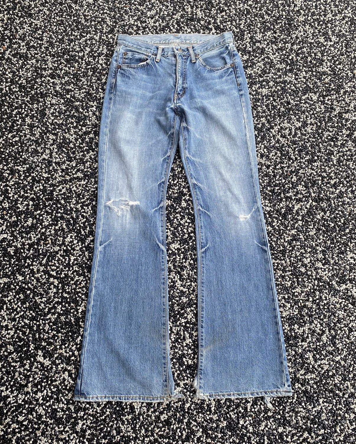 Hysteric Glamour 🔥BLUE WAY JAPAN FLARE THRASHED DISTRESS DENIM JEANS Size US 28 / EU 44 - 1 Thumbnail