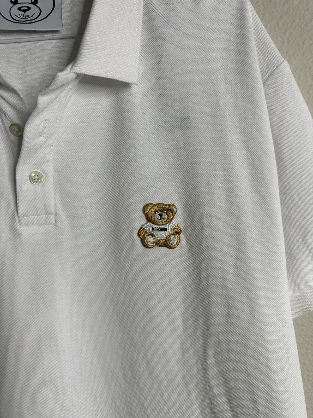 Moschino Moschino Couture Milano Teddy Bear Logo Polo Shirt Size US L / EU 52-54 / 3 - 3 Thumbnail