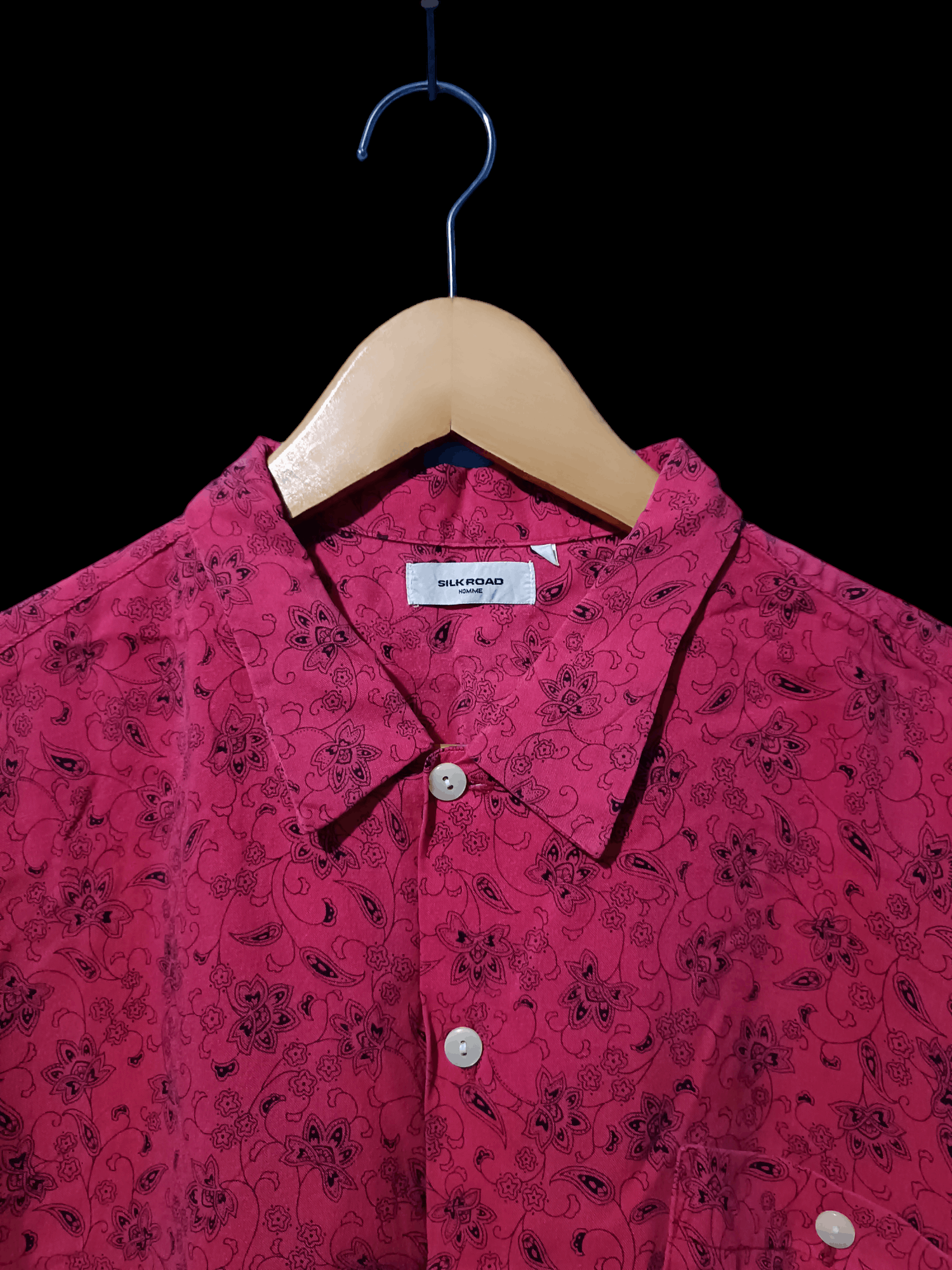 Japanese Brand Red Paisley Rayon Short Sleeve Shirt Style Penguin Size US L / EU 52-54 / 3 - 3 Thumbnail