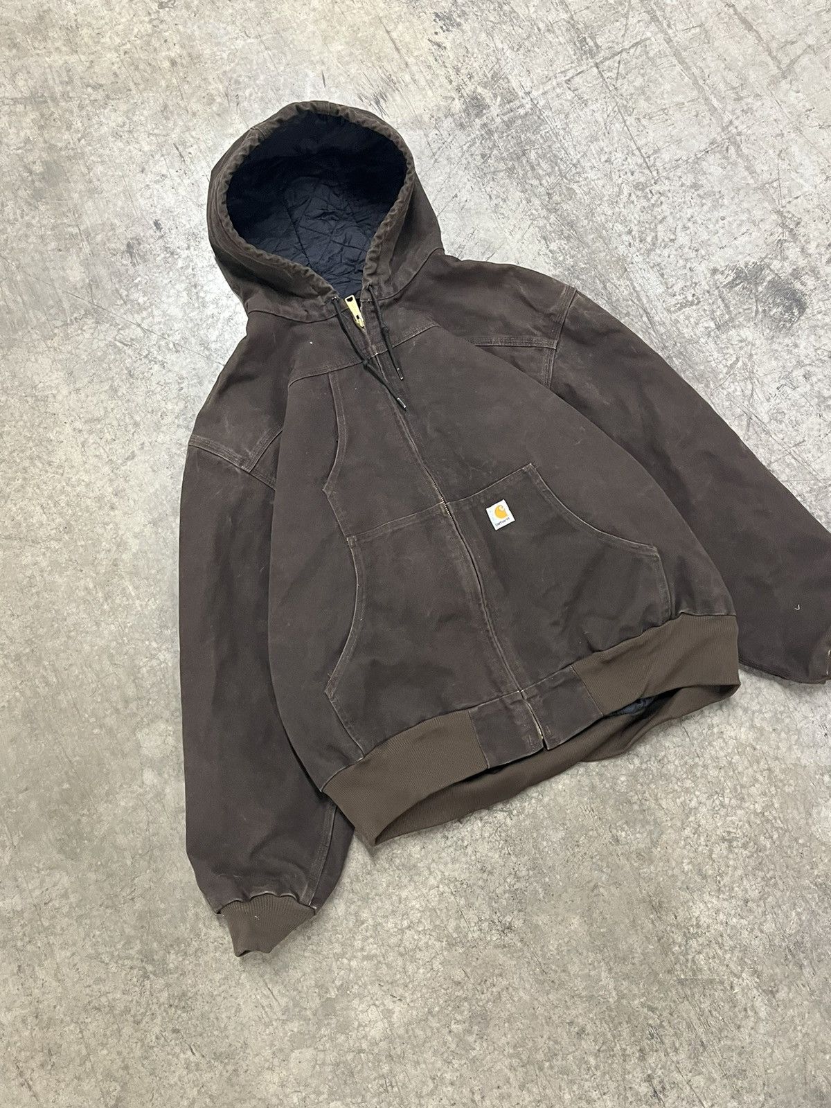 Carhartt × Vintage Carhartt mocha brown hooded Sherpa lined vintage jacket hype Size US XXL / EU 58 / 5 - 3 Thumbnail