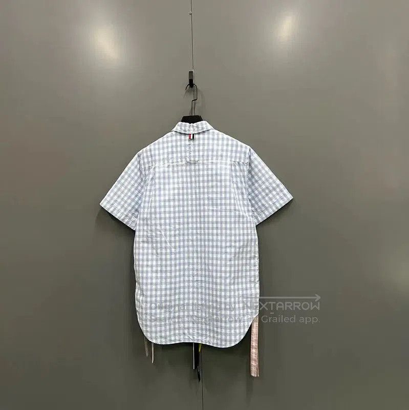 Thom Browne Thom Browne Blue Gingham Short Sleeve Shirt . Size XXS / US 00 / IT 34 - 4 Thumbnail