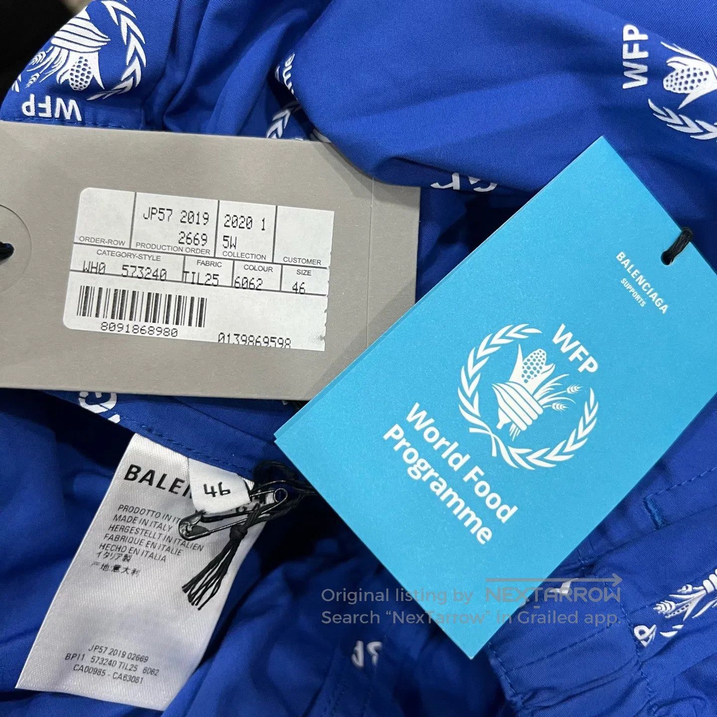 Balenciaga Balenciaga WFP Joint Name Blue Full Print Shorts| Size US 30 / EU 46 - 6 Thumbnail