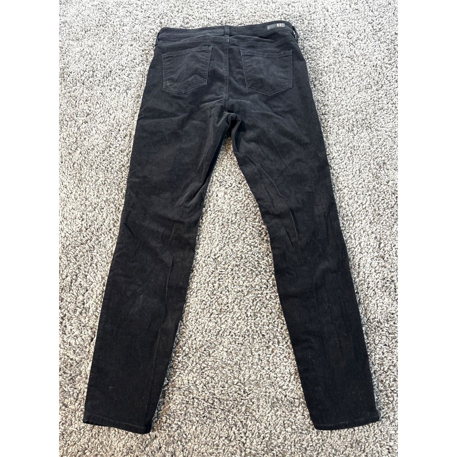 Vintage KUT from the Kloth Diana Black Corduroy Skinny Pants Women's 10 Regular inseam 32"} Size 32" / US 10 / IT 46 - 7 Thumbnail