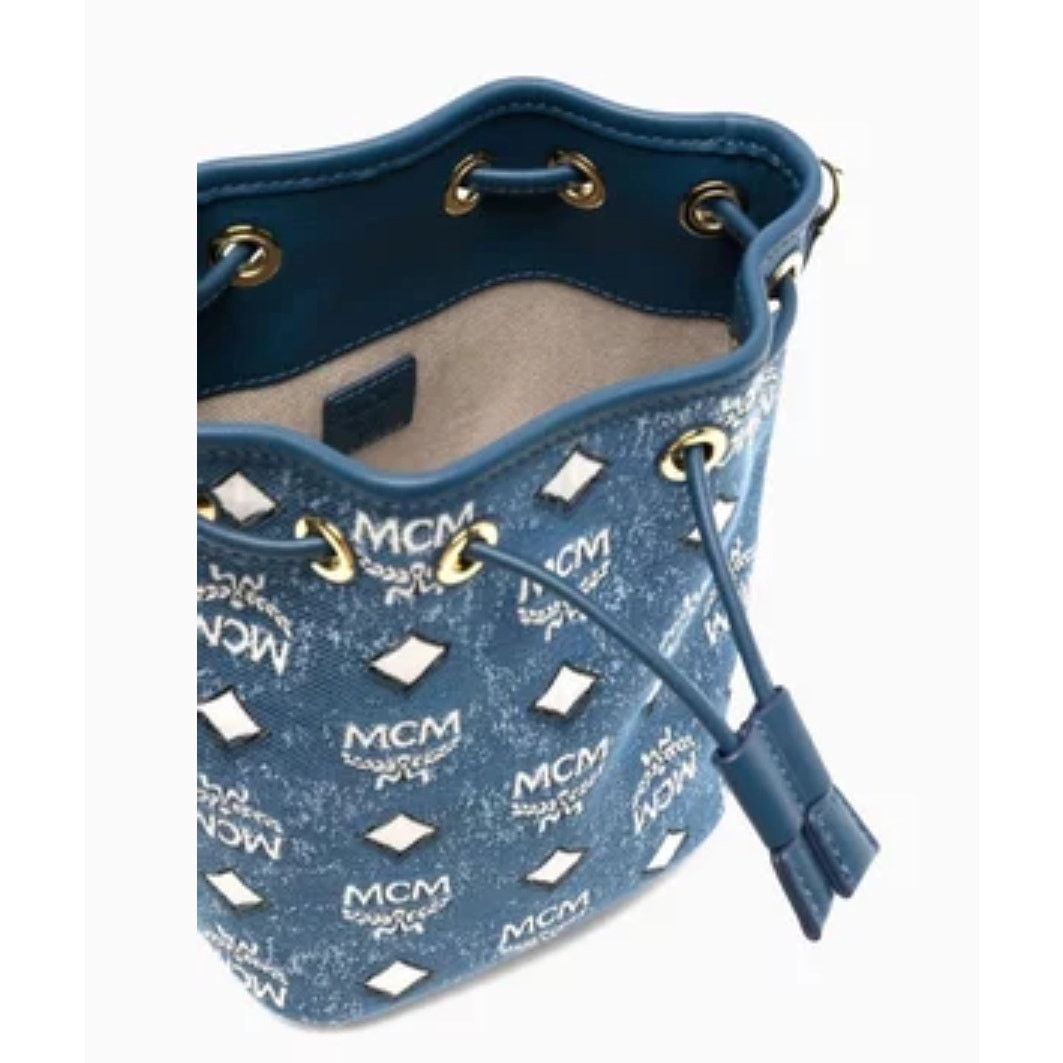 MCM MCM Blue Denim Bucket shoulder bag Size ONE SIZE - 4 Thumbnail