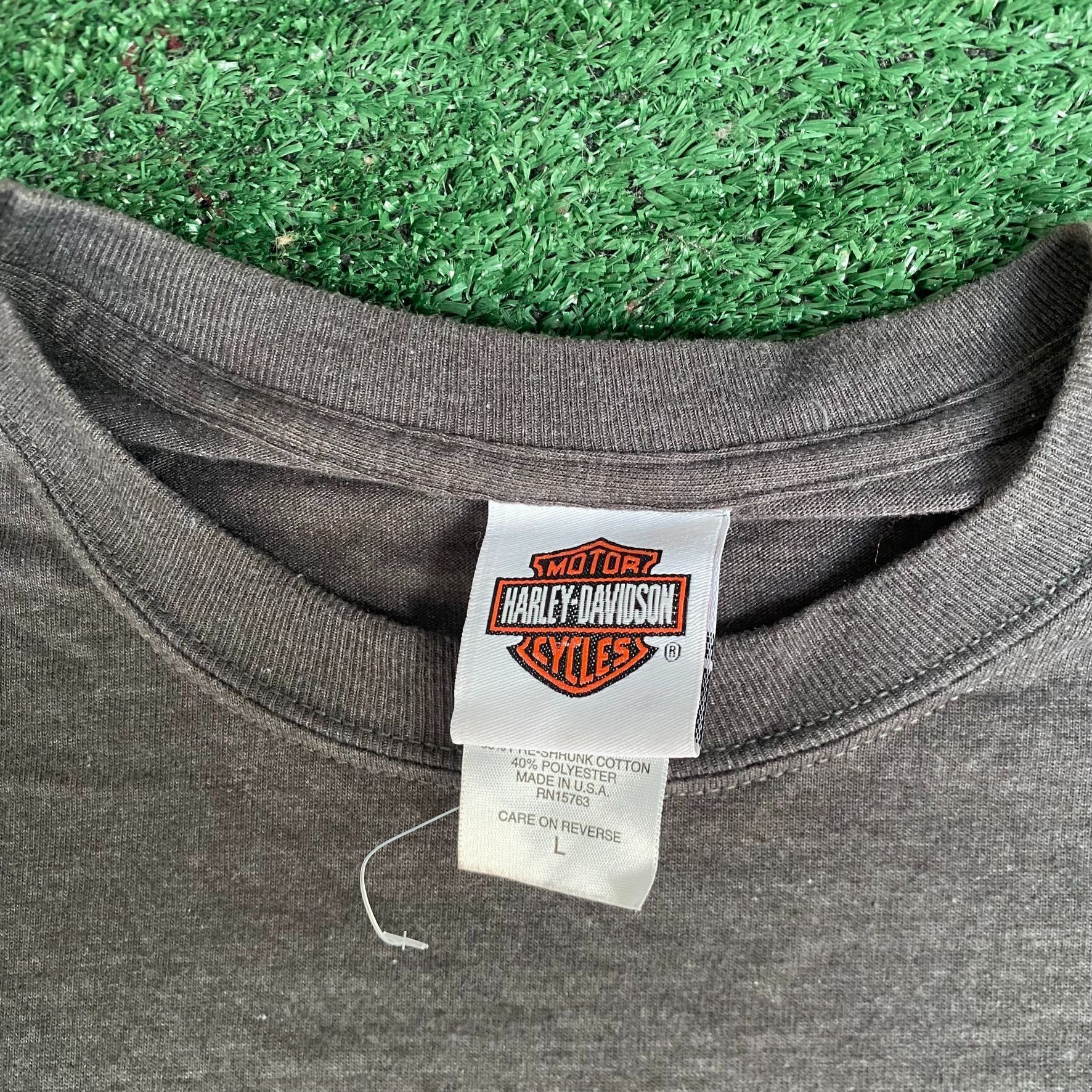 Harley Davidson Harley Davidson Flame Tee Vintage Y2K Moto Biker Logo Shirt Size US L / EU 52-54 / 3 - 4 Thumbnail