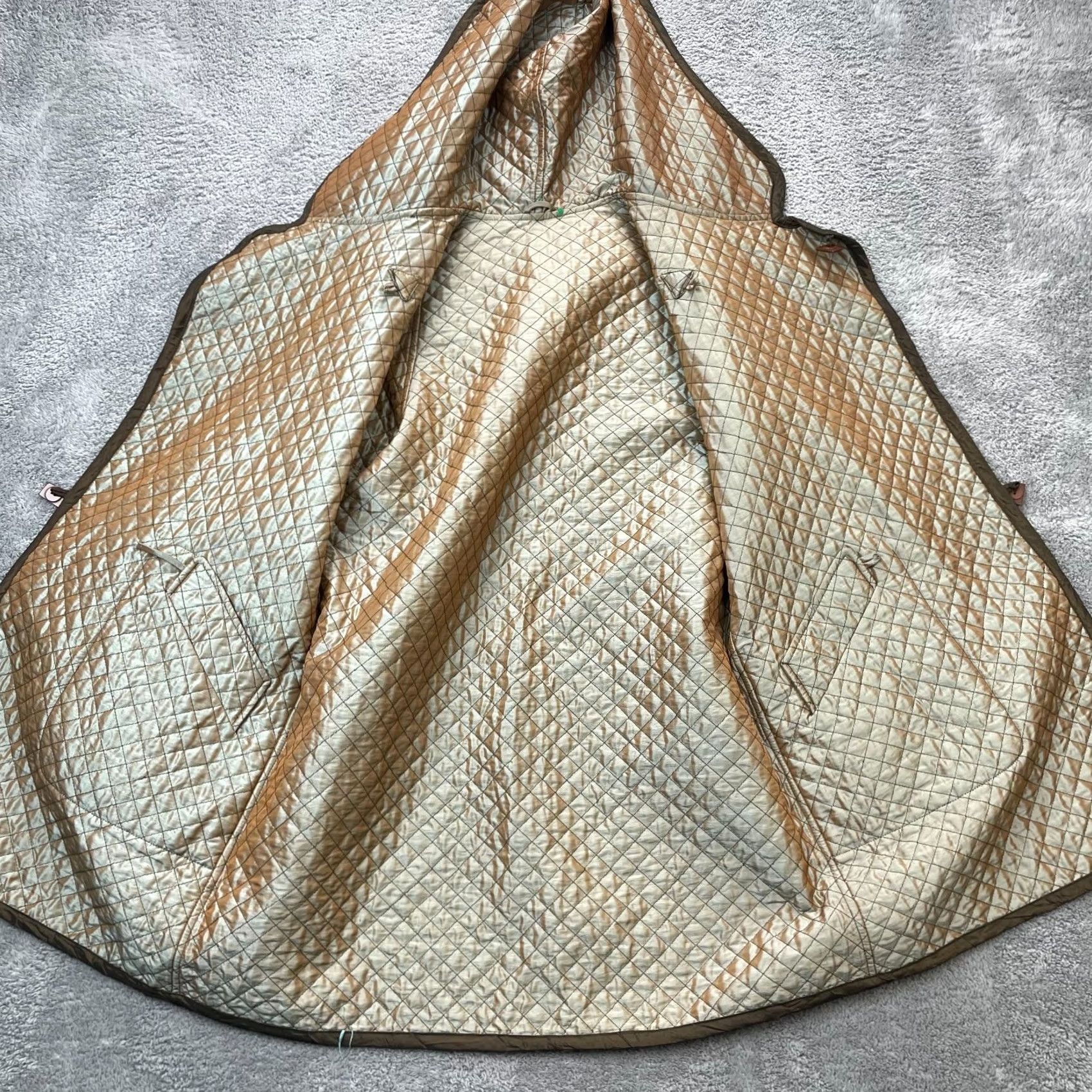 Vintage VINTAGE Mycra Pac Jacket Womens Small Brown Silver Coat Reversible Quilted Hooded Boho Size S / US 4 / IT 40 - 5 Thumbnail