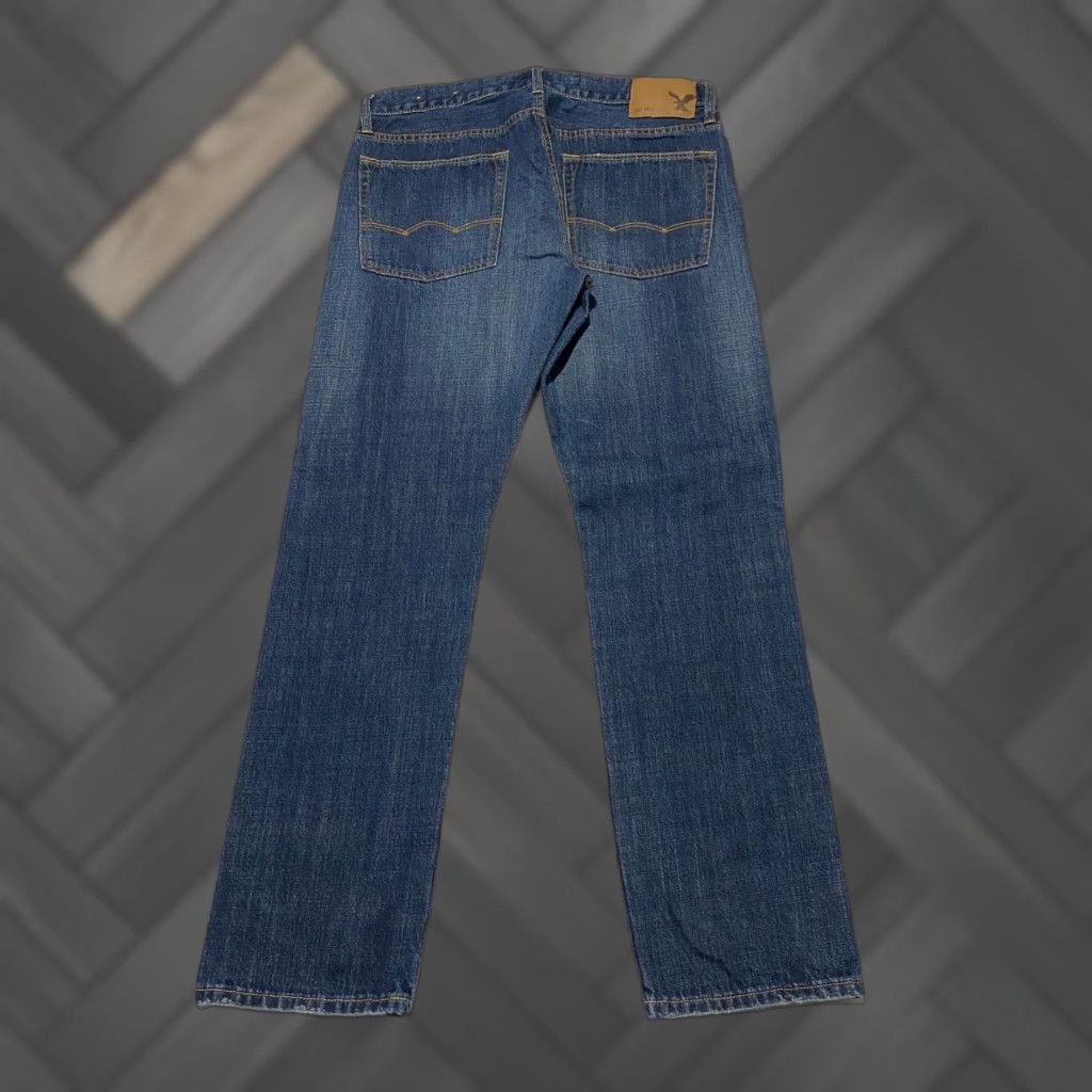 American Eagle Outfitters VINTAGE American Eagle Outfitters Mens Slim Fit Jeans Dark Wash Denim 33x30 Size US 33 - 1 Thumbnail