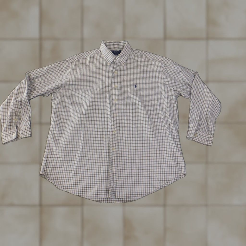 Ralph Lauren Ralph Lauren Shirt Mens Large Tilden Golf Plaid Button-Up Pony Retro Cotton Size US L / EU 52-54 / 3 - 1 Thumbnail