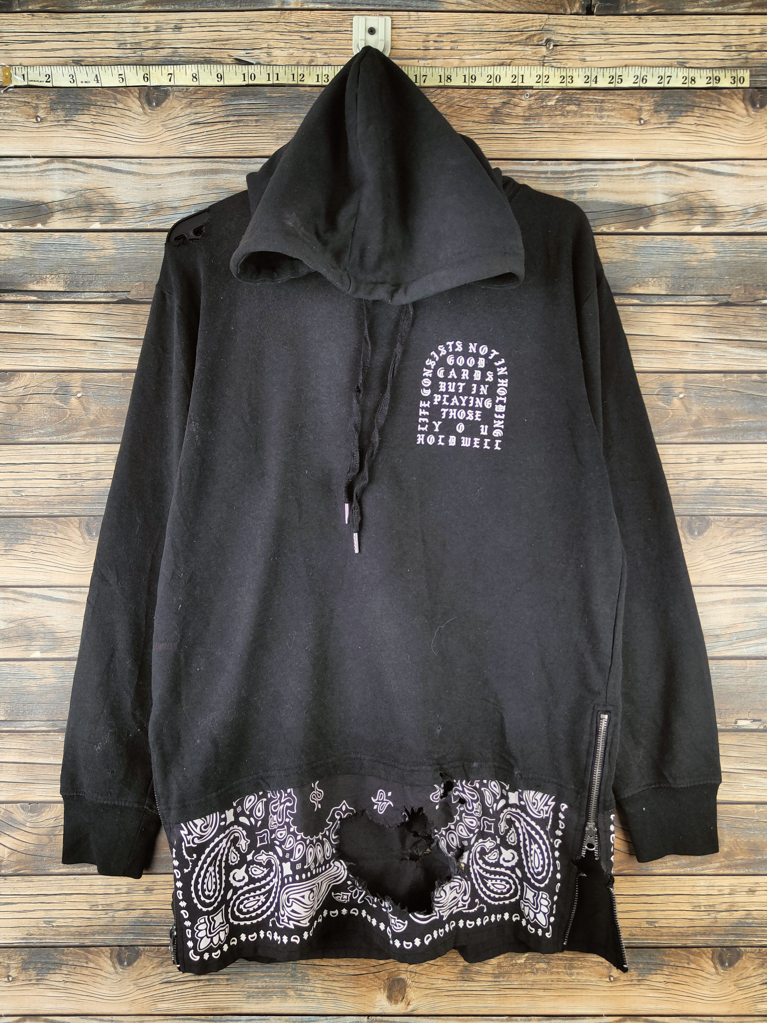 Japanese Brand SUPER RARE 💥 Modish Gaze Black Hoodie Sweatshirt Size M / US 6-8 / IT 42-44 - 1 Thumbnail