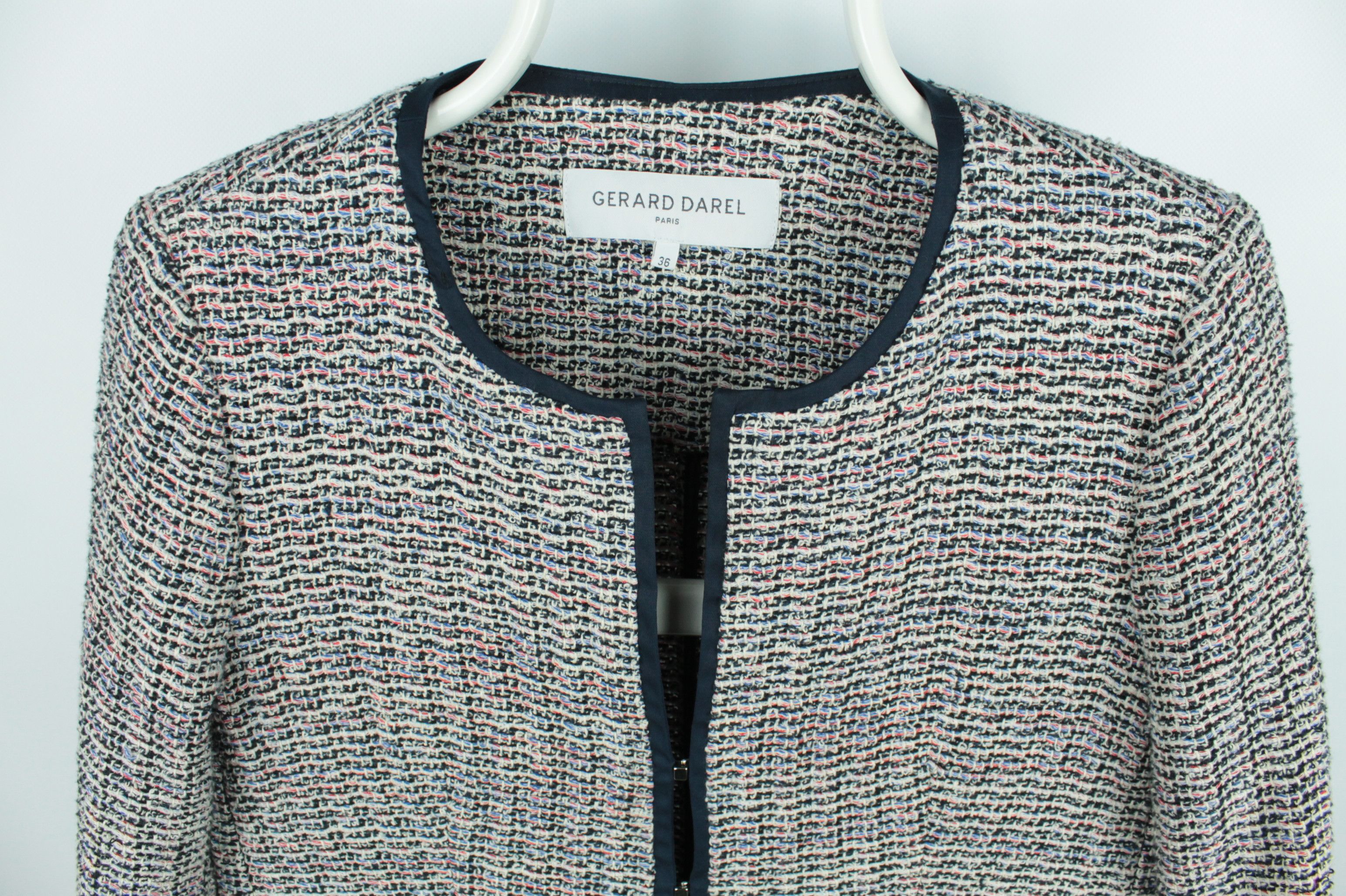 Designer × Gerard Darel Gerard Darel Knit Multicolor Cotton Blend Jacket Size XS / US 0-2 / IT 36-38 - 2 Thumbnail