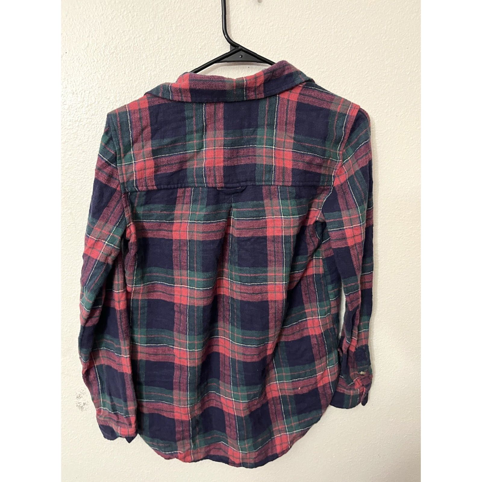 American Eagle Outfitters American Eagle Outfitters Shirt XS Multicolor Plaid Button-Up Chambray 100% Cotton Womens Size XS / US 0-2 / IT 36-38 - 2 Thumbnail