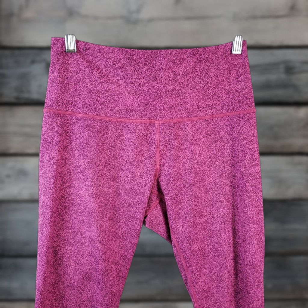 Lululemon Lululemon Womens Transcend Crop Leggings Sz 8 Pink Perforated Pull On Cropped Activewear Womens leggings 8 Pink Size 30" / US 8 / IT 44 - 1 Thumbnail