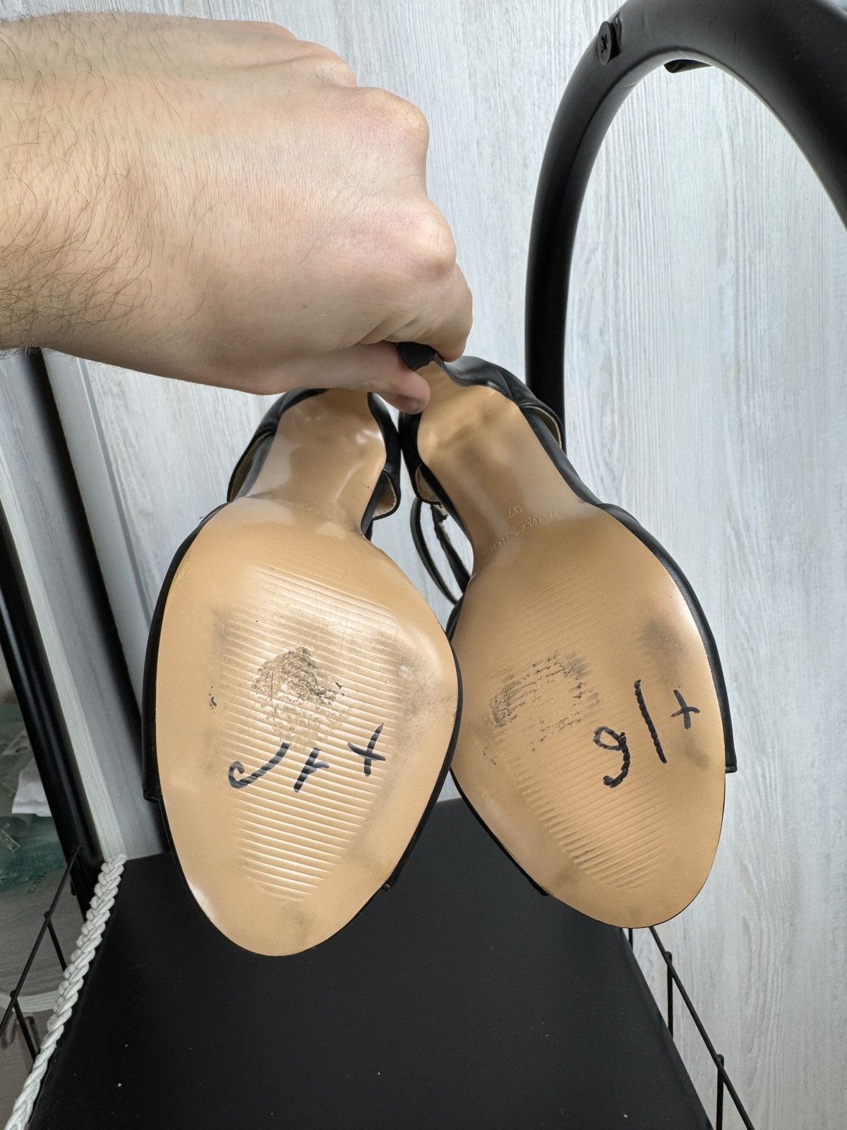 Jimmy Choo Jimmy Choo Black Leather Caged Ankle Sandals Heels Size US 7 / IT 37 - 14 Thumbnail