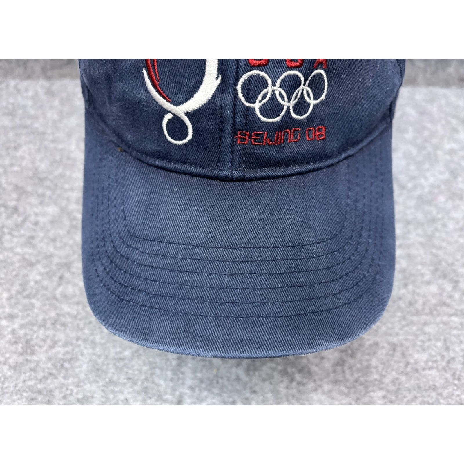 Vintage Beijing 2008 Summer Olympics Hat Cap Strap Back Adult Blue Cotton Embroidered Baseball Cap Unisex Adults Sports Olympics AdjustableTwill Shirt? Size ONE SIZE - 3 Thumbnail