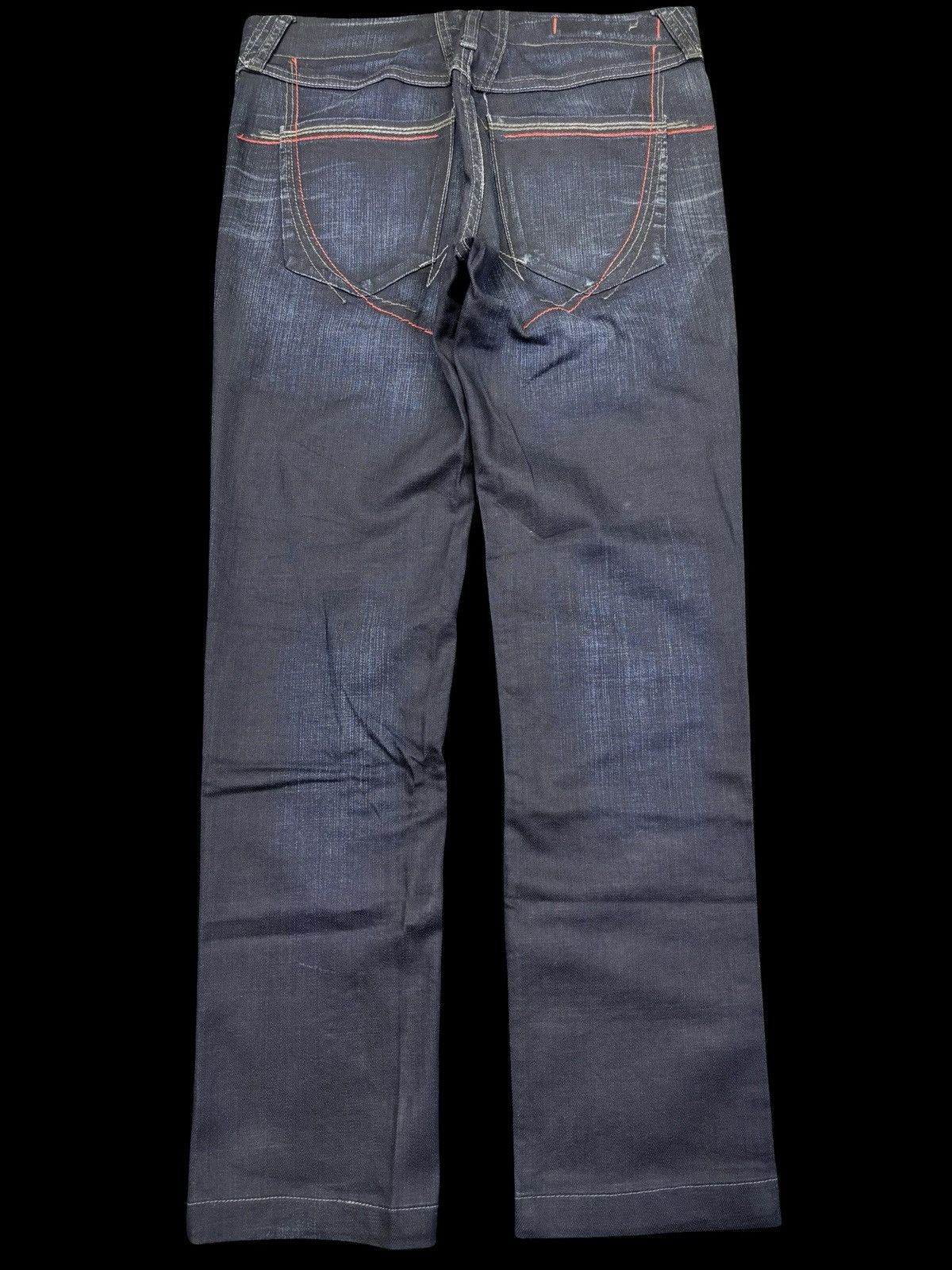 Marithe + Francois Girbaud MFG Stretchable Skinny Rare Dope Wax Indigo Denim F880 Size US 33 - 2 Thumbnail