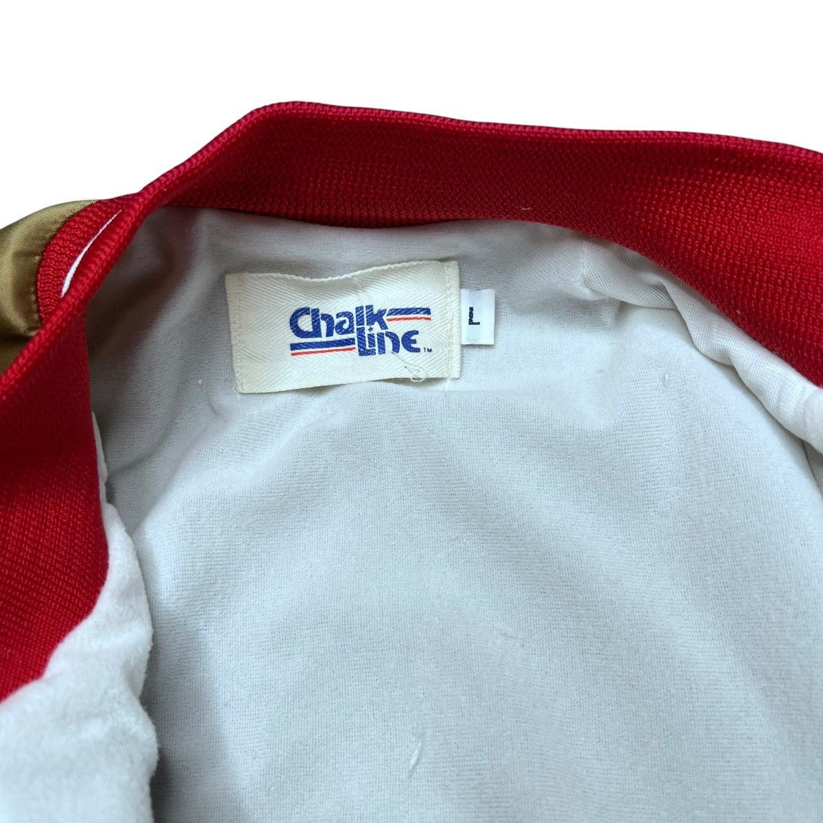 NFL San Francisco 49ers Chalk Line Plain Back Satin Jacket
