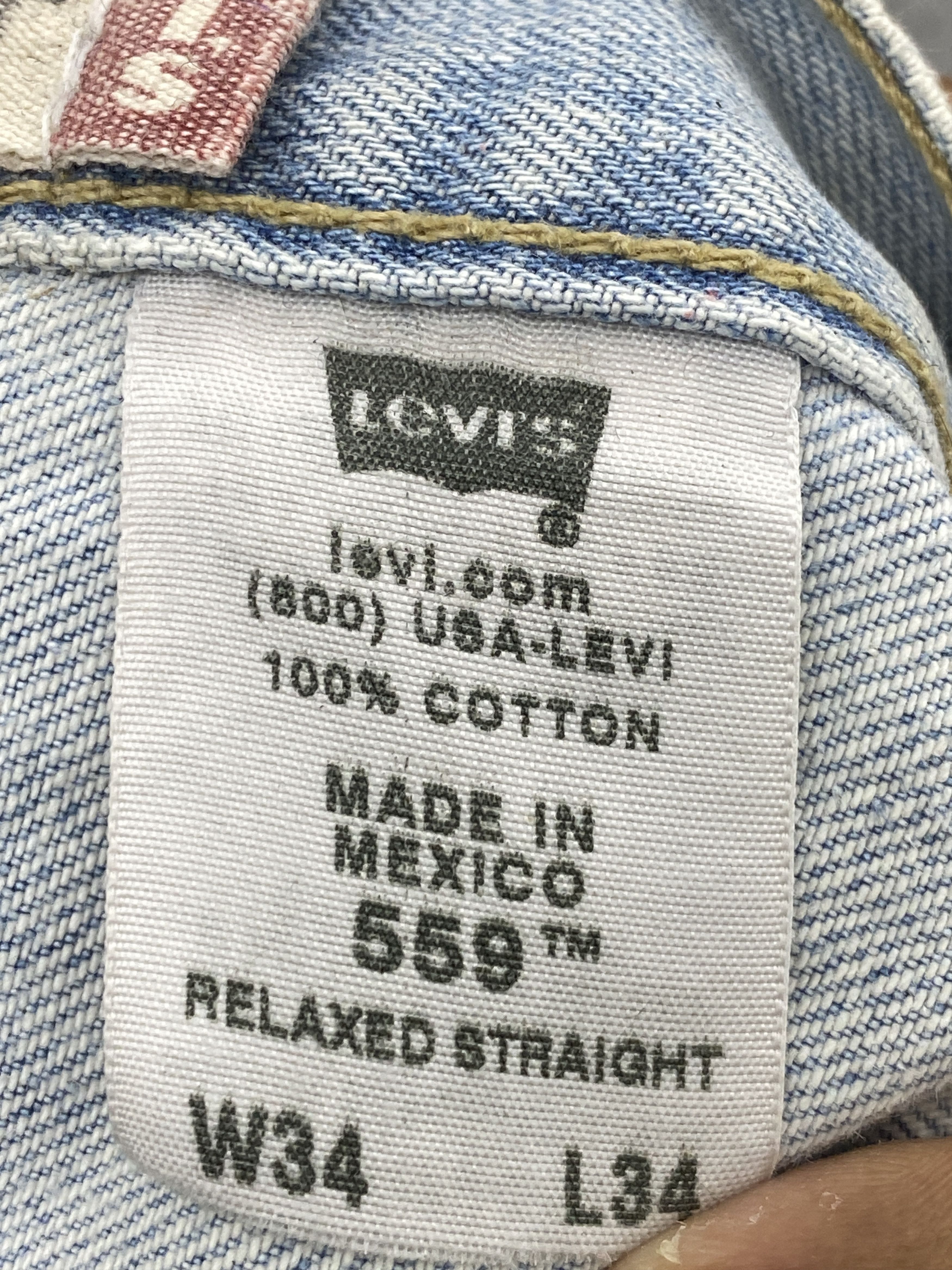 Levi's × Vintage Vintage Levis 559 Light Washed Jeans DP2337 Size US 33 - 7 Thumbnail