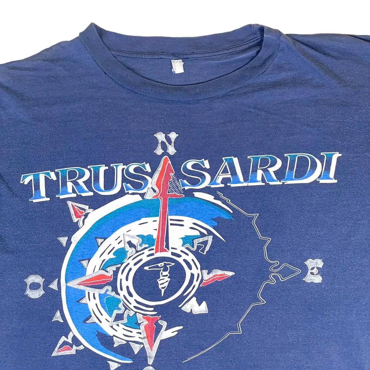 Trussardi Vintage Trussardi Sailor Compass Tee Size US L / EU 52-54 / 3 - 3 Thumbnail