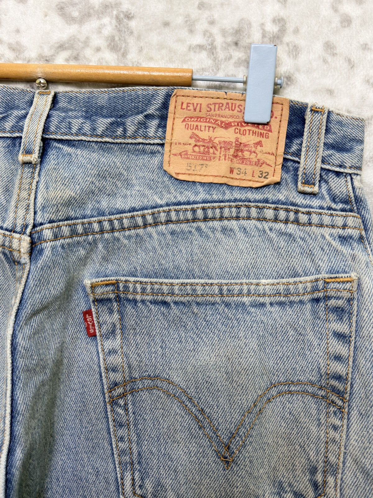 Levi's Vintage Levi’s 517 Thrashed Distressed Slightly Flare Denim Size US 32 / EU 48 - 14 Thumbnail