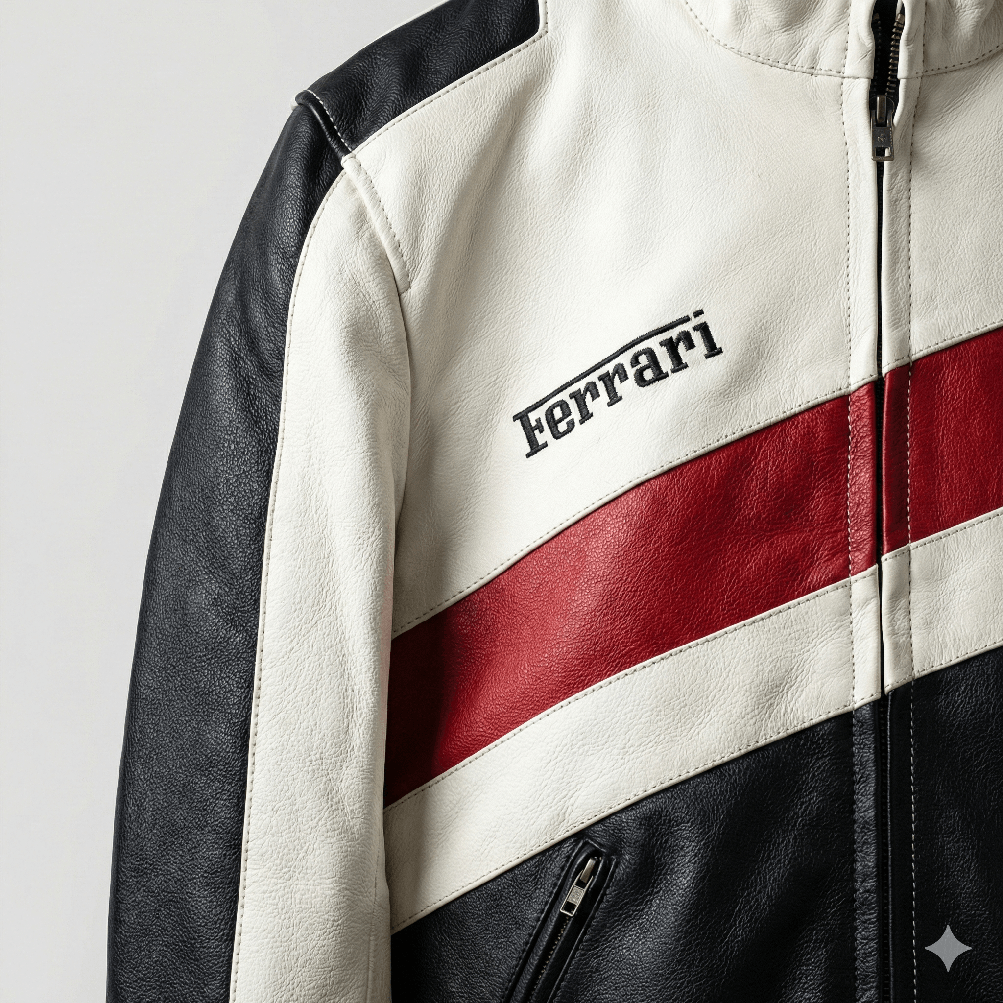 Ferrari Rare Ferrari Formula 1 Leather Moto Jacket Michael Schumache Size US L / EU 52-54 / 3 - 3 Thumbnail