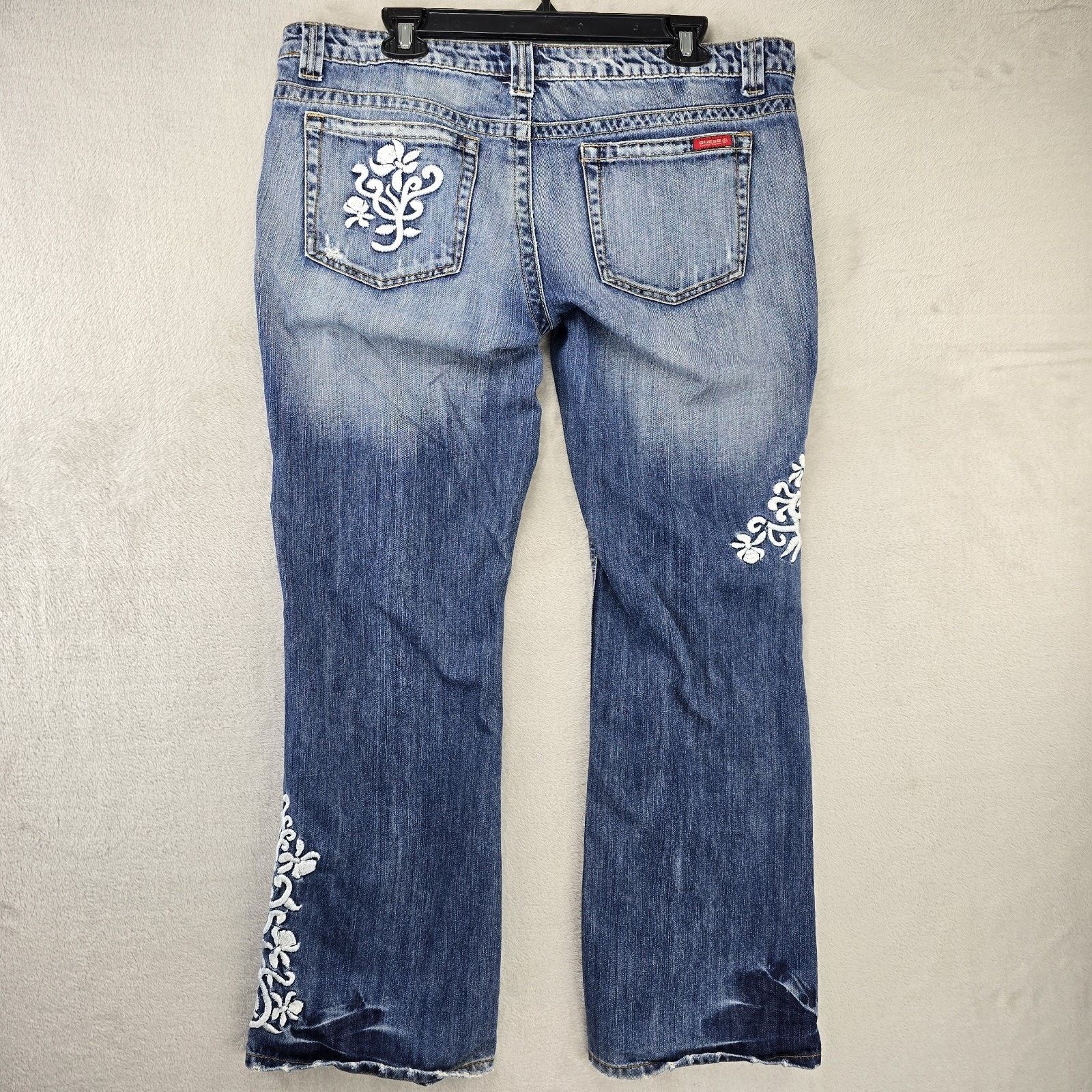Guess Vtg Guess USA Jeans 34 (Fits 38x30) Embroidered Distressed Size 38" / US 16 / IT 52 - 7 Thumbnail