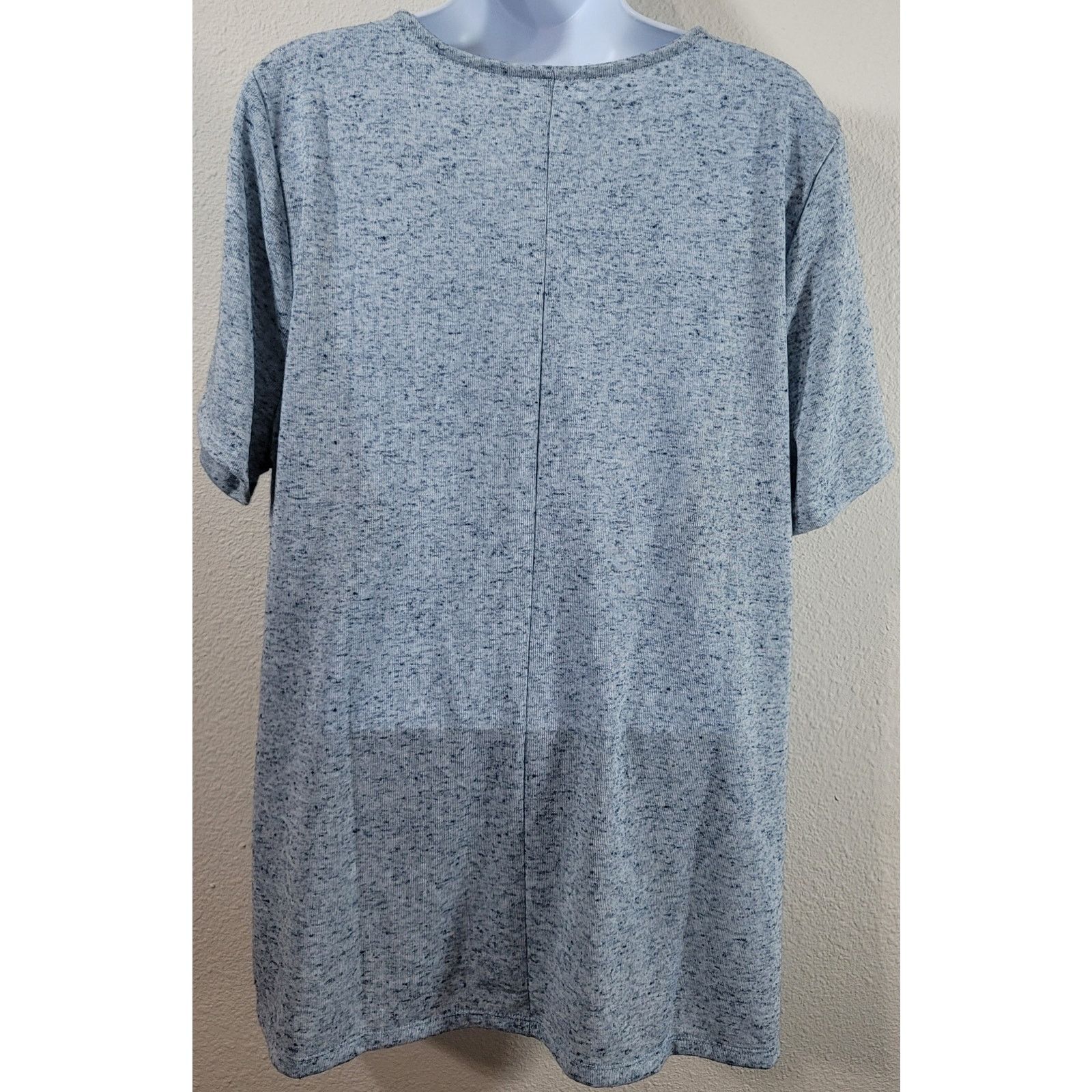 Other Lane Bryant Blue Marled V Neck Top 18 20 Lightweight Soft Size XXL / US 16-18 / IT 52-54 - 3 Thumbnail