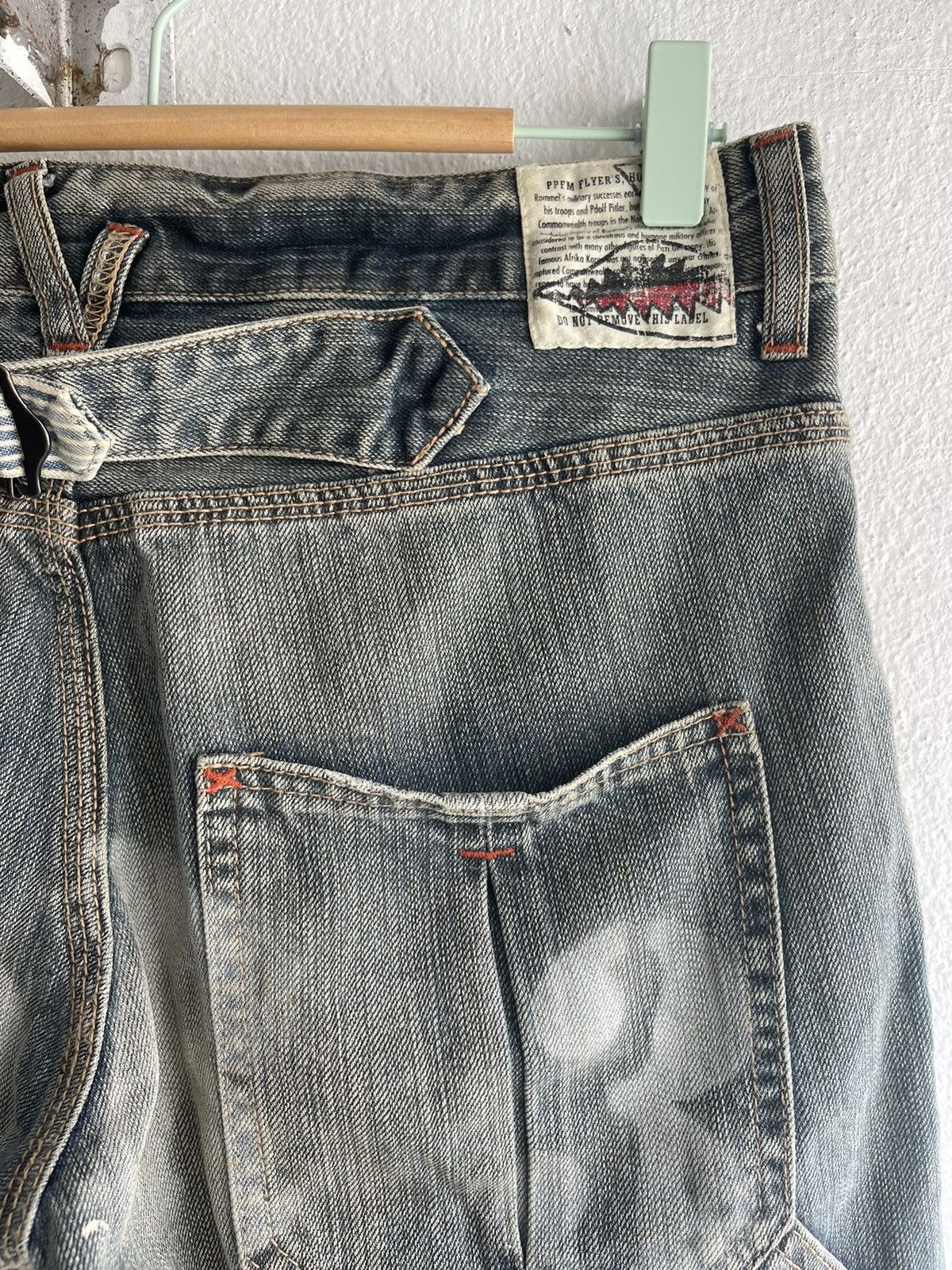 Japanese Brand × PPFM × Seditionaries Offer☄️PPFM carpenters paint splatter buckle back denim jeans Size US 32 / EU 48 - 15 Thumbnail
