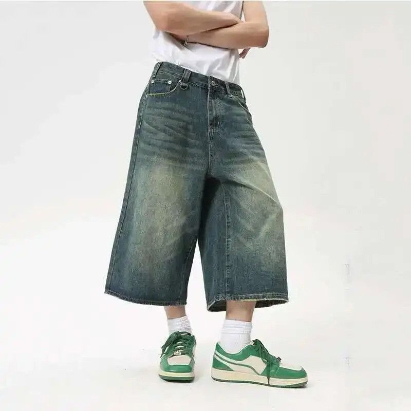Japanese Brand Retro Blue High Street Calf-Length Denim Size US 32 / EU 48 - 1 Thumbnail