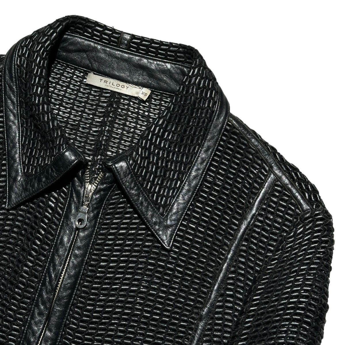 Leather Woven leather Lasercut zip jacket Size US S / EU 44-46 / 1 - 2 Thumbnail