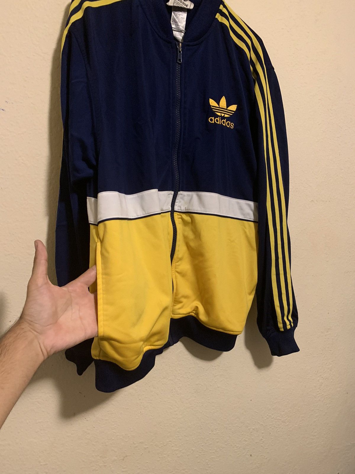 Adidas × Vintage Blue/Yellow Adidas Sweater Size US M / EU 48-50 / 2 - 4 Thumbnail