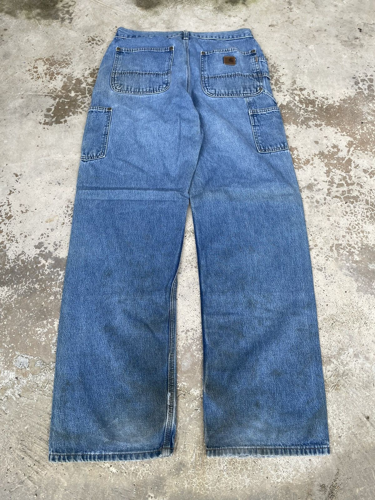 Carhartt Vintage 80s Carhartt Double Knee Jeans Denim size 32x44 Size US 32 / EU 48 - 3 Thumbnail