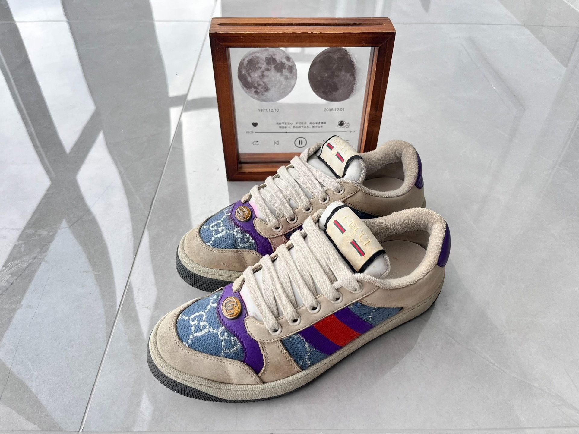 Gucci Gucci Blue Lowtop Sneakers 5 Men Size US 5 / EU 37 - 1 Thumbnail