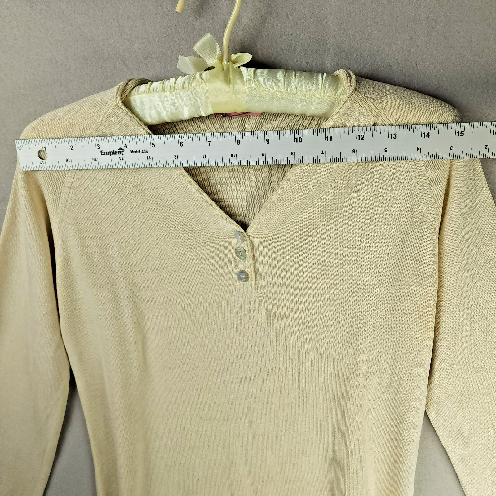 Other Lightweight Pullover Women's Sweater Medium w/ Button Collar Size M / US 6-8 / IT 42-44 - 2 Thumbnail