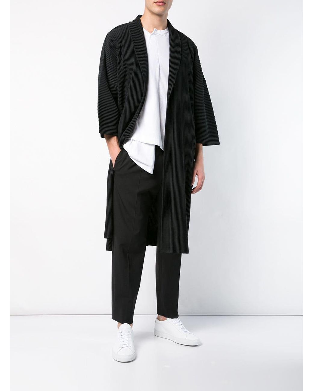 Homme Plisse Issey Miyake Pleated 3/4 Sleeve Kimono Jacket | Grailed