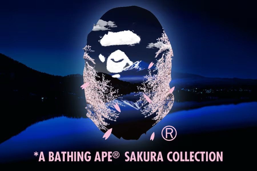 Bape Sakura Photo Ape Head Tee Size US XXL / EU 58 / 5 - 6 Thumbnail