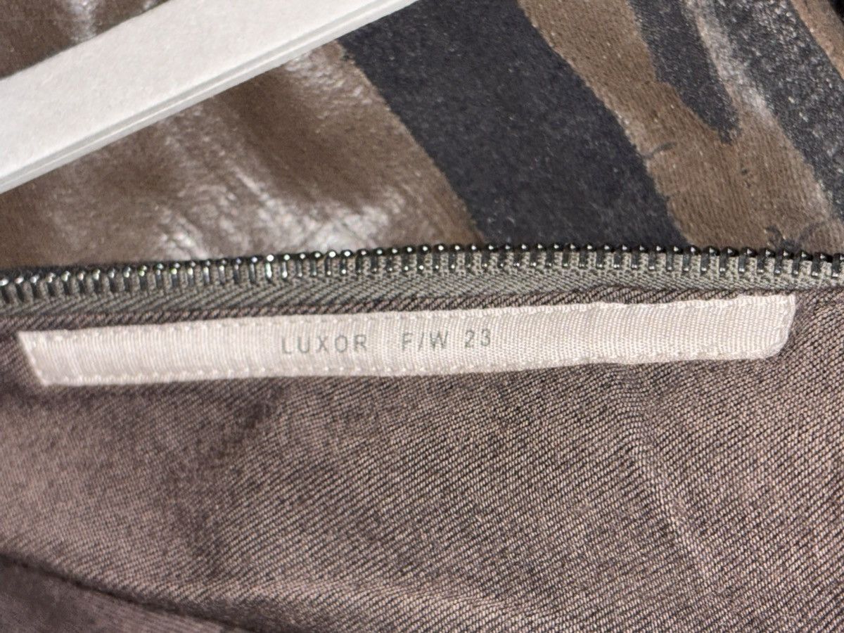 Rick Owens Brown waxed coated maxi skirt with distressed look Size 27" / US 4 / IT 40 - 3 Thumbnail