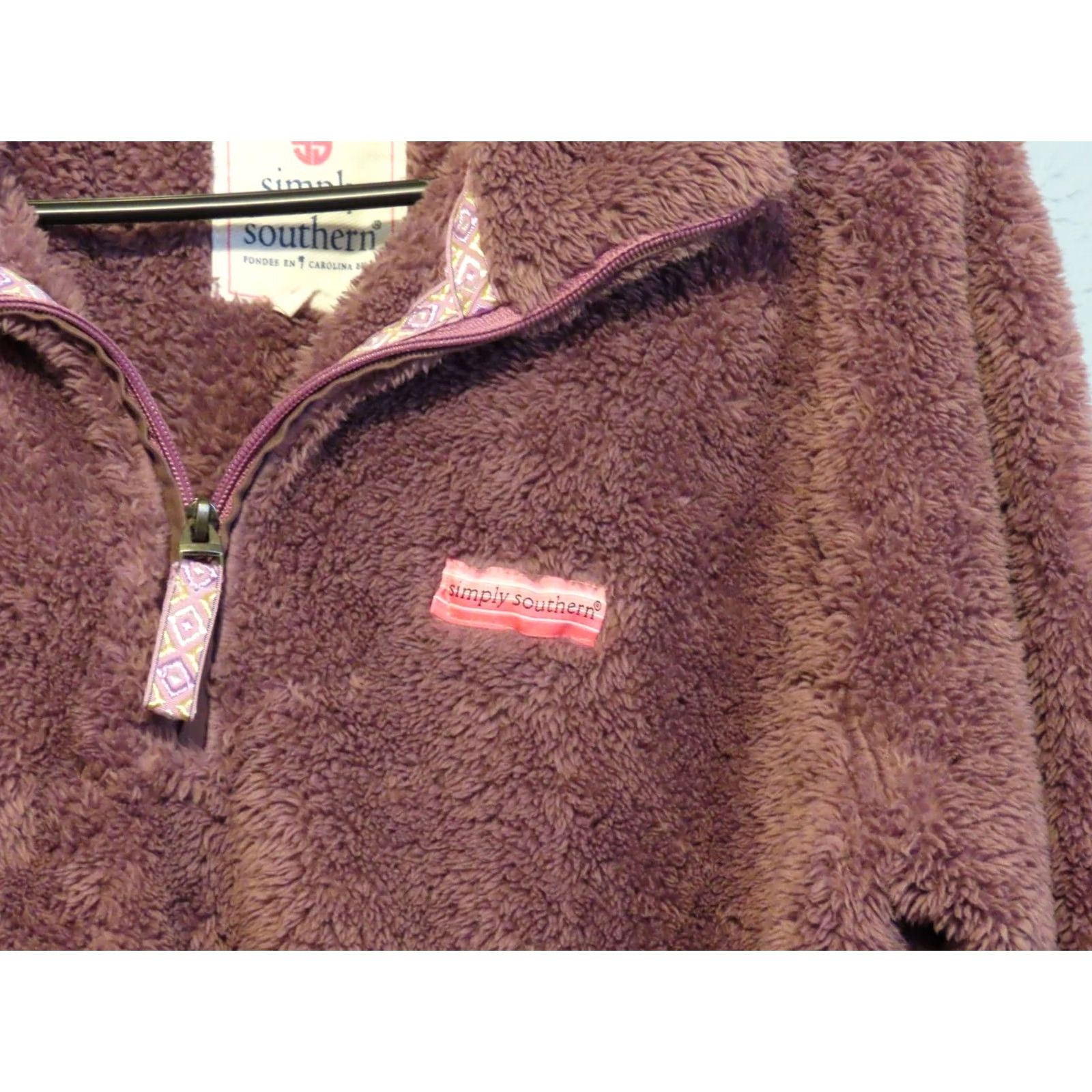 Vintage Simply Southern Sweatshirt Purple Sherpa Shirt 1/4 Zip Pullover Womens S Small Size S / US 4 / IT 40 - 2 Thumbnail