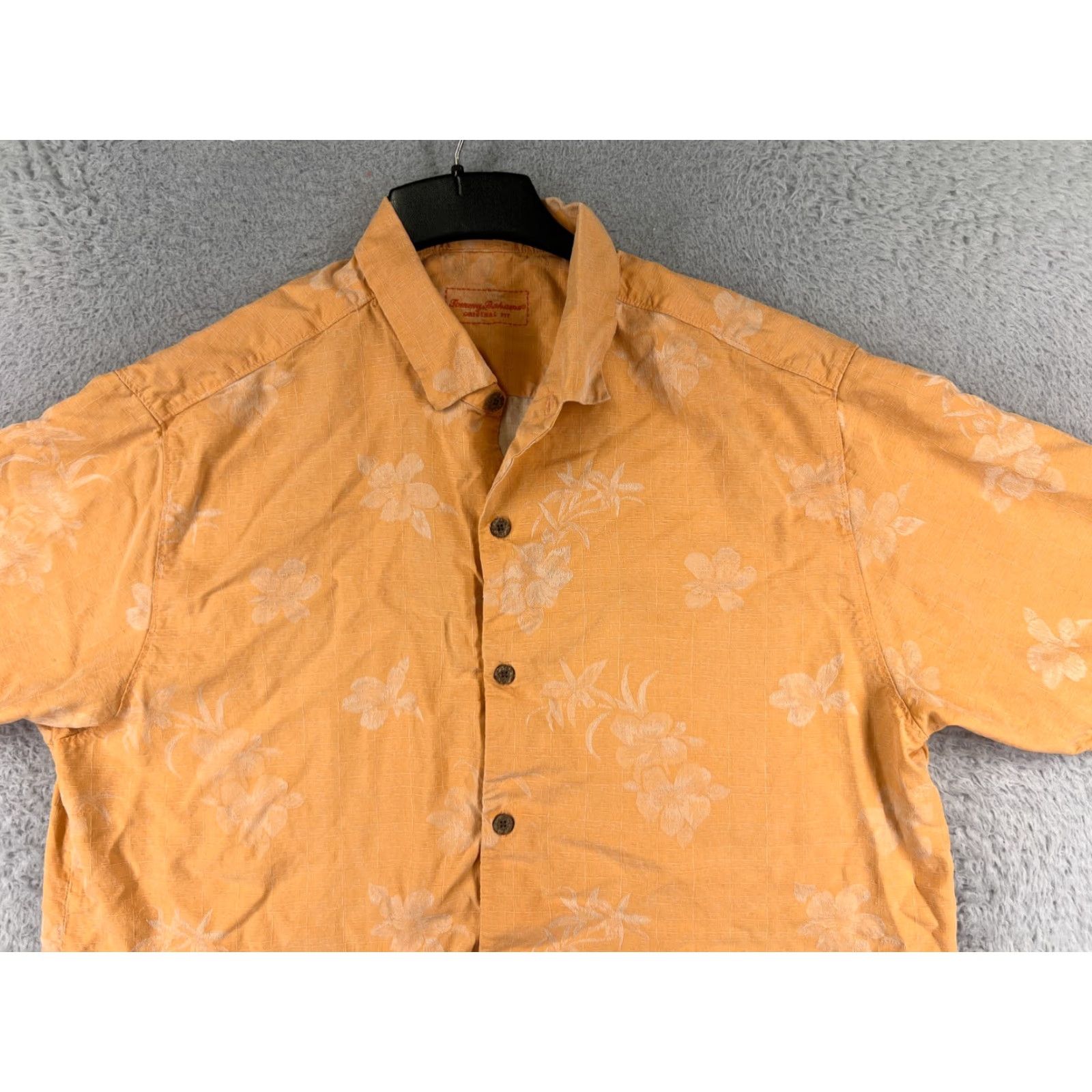 Tommy Bahama Tommy Bahama Shirt Mens XL Orange Floral Palm Island Silk Hawaiian Size US XL / EU 56 / 4 - 6 Thumbnail