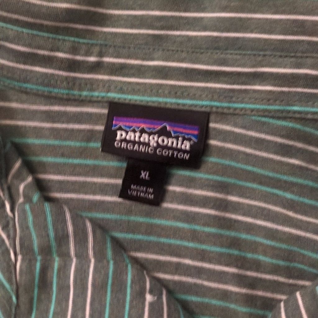 Patagonia Patagonia green striped organic cotton polo size XL Size US XL / EU 56 / 4 - 2 Thumbnail