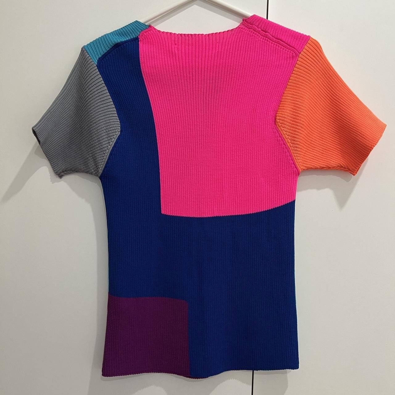 Comme des Garcons × Junya Watanabe Vintage Colour block knit t-shirt Size M / US 6-8 / IT 42-44 - 2 Thumbnail