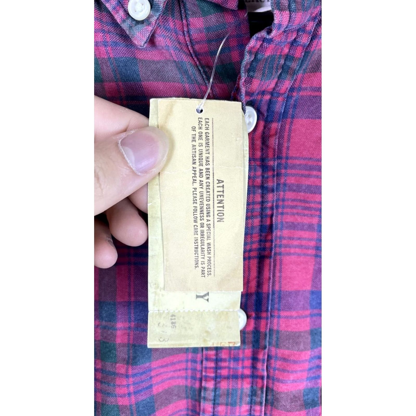 Vintage Denim & Supply Ralph Lauren Shirt Mens Large Red Plaid Long Sleeve Button Front Size US L / EU 52-54 / 3 - 3 Thumbnail